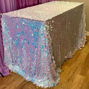 Iridescent Sequin Tablecloth